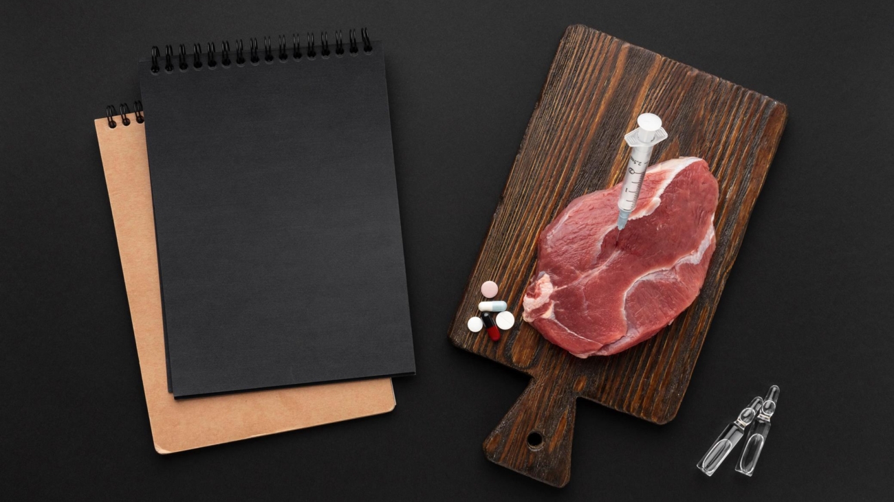 gmo-modified-meat-flat-lay