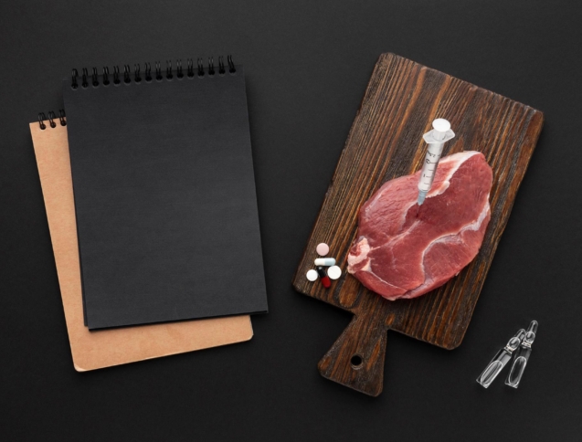 gmo-modified-meat-flat-lay