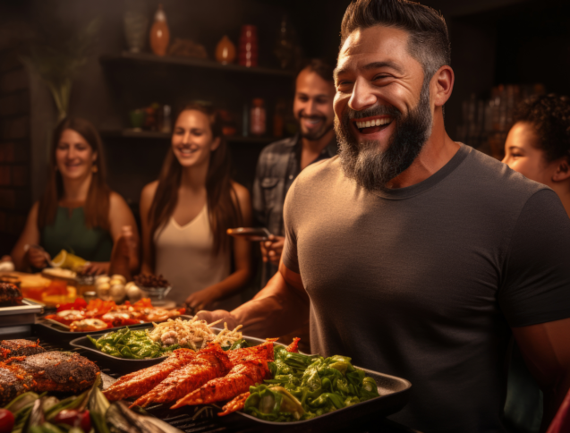 people-enjoying-mexican-barbecue